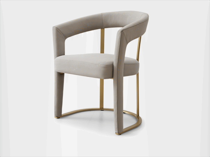 Leather dining chair