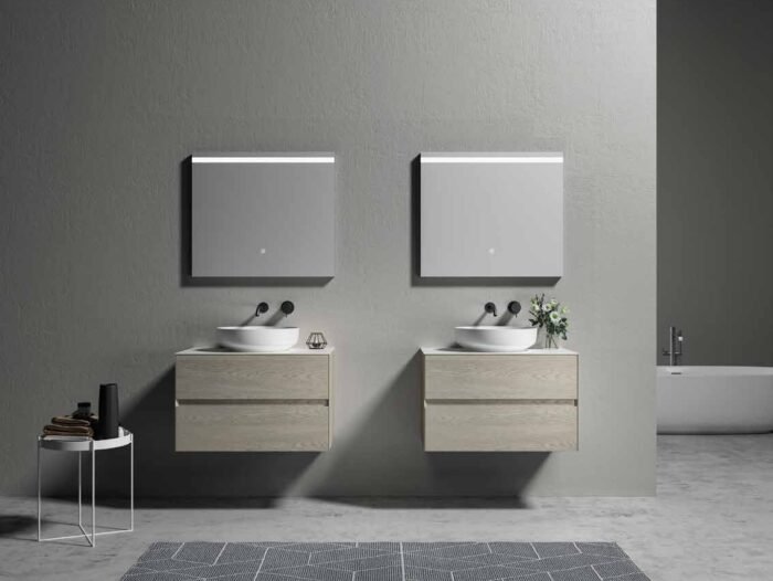 Smart vanity set with LED Mirror