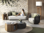 Outdoor Wicker Sofa Set