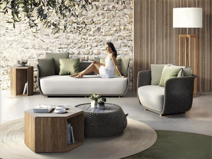 Outdoor Wicker Sofa Set