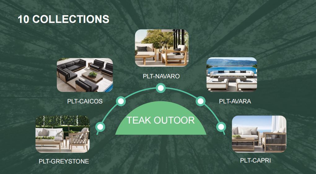 Teak wood outdoor furniture
